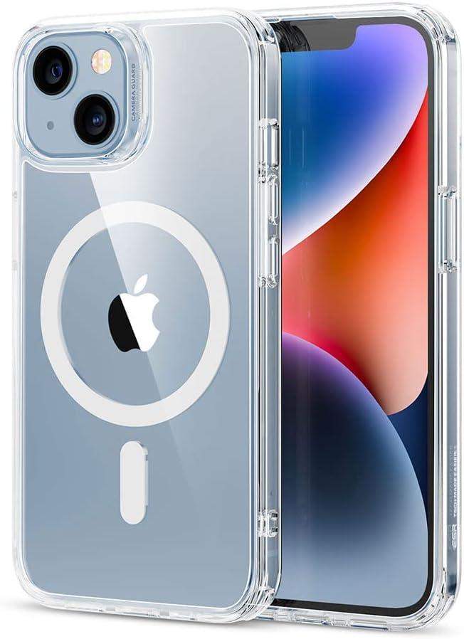 ESR Case for iPhone 14/iPhone 13, Compatible with MagSafe, Classic Hybrid Magnetic Mobile Phone Case iPhone 14/13 Case, Military Standard, Drop Protection, Scratch-Resistant Back, Clear