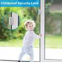 3Pack Home Security Door Reinforcement Lock, Childproof Door Lock Defender, High Security to Home Prevent, Aluminum Construction Finish (3)