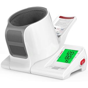 52HZ Barrel-Type Blood Pressure Monitor, One-Touch Upper Arm Blood Pressure Monitors for Home Use, Auto-Fit Wide Range 7.1"-16.5" Blood Pressure Machine, 3-Color Backlight, 2 Users 2×99 Memory