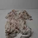 Wedding Guest Dress Plus Size Ruffle Bell Sleeve V Neck A Line Flowy Empire Waist Maxi Dresses with Slit (Brown) XL