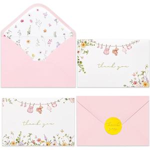 Crisky Baby Shower Thank You Cards with Envelopes