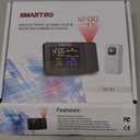 SMARTRO SC91 Projection Alarm Clock for Bedrooms with Weather Station, Wireless Indoor Outdoor Thermometer, Temperature Humidity Monitor Gauge Hygrometer