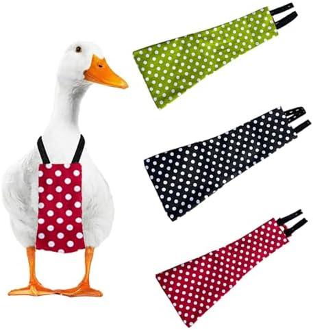 UKJENT Chicken Diapers for Hens - 3 Pack Pet Duck Diapers Adjustable with Bow Tie, Reusable & Washable Pet Diaper for Hen Rooster (M)
