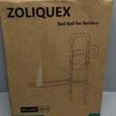 Bed Rails for Elderly Adults Safety with Foldable Tray & Motion Sensor Light, Adjustable Height Bed Assist Bar with 3 Handles, 350 lbs Capacity Bedside Support Rail, Easy to Install