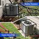 Heavy Duty Air Conditioner Cage, Adjustable Steel AC Security Cage for Outside Units, 29-51" Width 18/28/38" Height, Concrete Anchorable Rust-Resistant, Lockable AC Condenser Guard