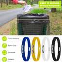 4PCS 4 Colors Garbage Can Rubber Bands - 140cm Adjustable Elastic Bands Fit 8-33 Gallon Trash Cans Litter Box - Cord Lord Heavy Duty Garbage Bags Band for Home Office School Picnic Indoor & Outdoor
