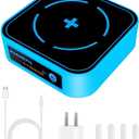 Mini Magnetic Stirrer,3000RPM Magnetic Stir Plate, Mixer Lab Stirrers,2000ml,Brushless DC Motor and 5 Gears Speed US Plug, Blue