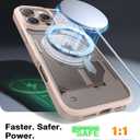 TORRAS Magnetic Shockproof for iPhone 16 Pro Max Case, [4X Military-Grade Protection] [Compatible with MagSafe] Translucent Desert Titanium White | Magnetic, Shockproof, Translucent