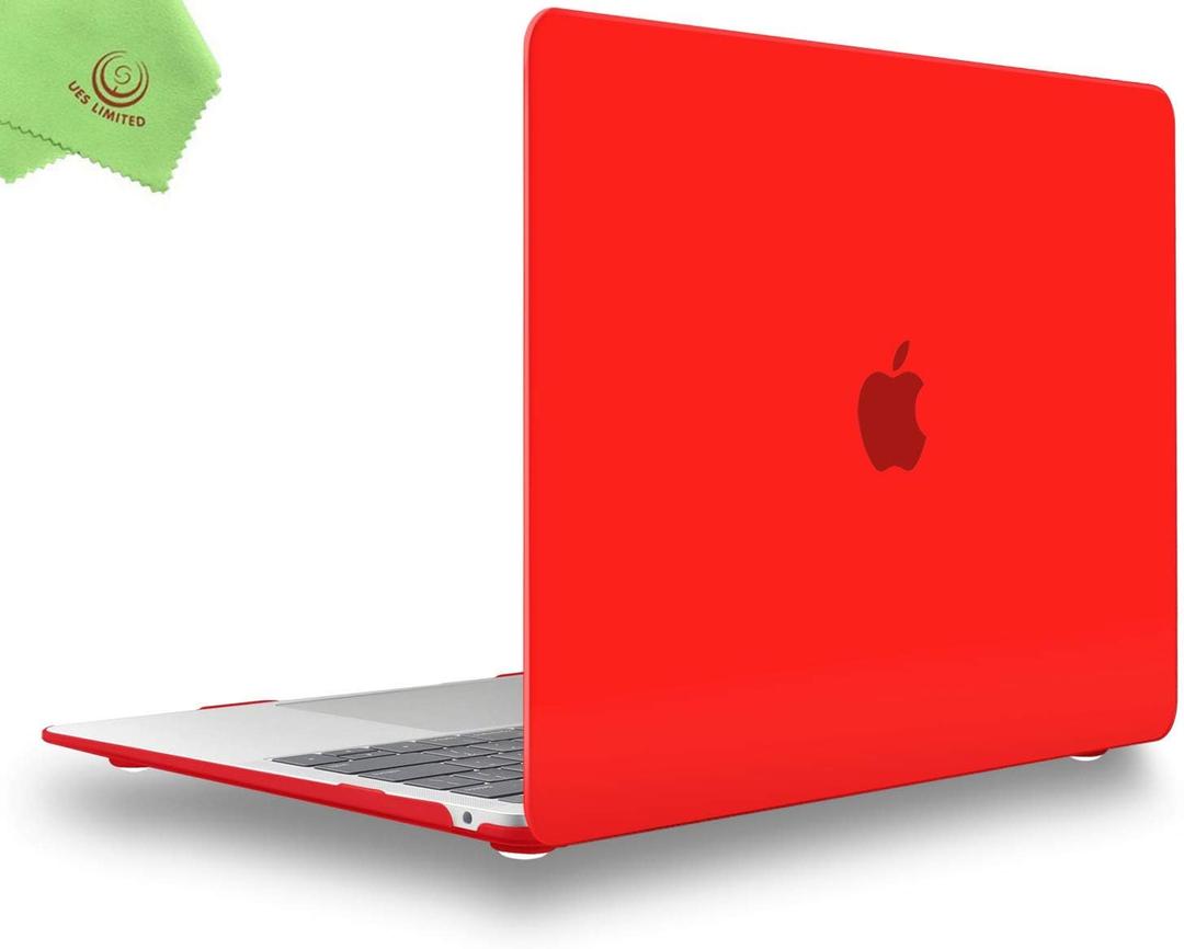 UESWILL 2022 2021 MacBook Air 13 inch Case A2337 M1 A2179 A1932, Hard Shell Case Cover Compatible with MacBook Air 13 inch with Retina Display & Touch ID (2018-2022), Red