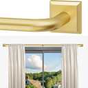 Gold Curtain Rods for Windows 48-90Inch(4-7.5ft) Heavy Duty Wrap Around Blackout Curtain Rods,Adjustable Room Darkening Drapery Rod for Bedroom, Living Room, Sliding Door & Outdoor Patio