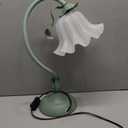 Flower Table Lamp,LED Reading Light Bedside Vintage Flower Night Light,3 Colors Modes Kawaii Bedside Lamps Decor,Living Room Bedroom Room Lighting Table Lamps Home Decoration (Green)