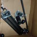 ENJOYBASICS No Drill Curtain Rods for Window 28 to 47 Inches, 5/8 Inch Diameter Renter Friendly Drapery Rod with Adhesive Brackets without Drilling, Adjustable from 27 to 52 Inches, Black