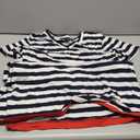 Dokotoo Summer Dress Casual Womens Fashion Short Sleeve Maxi Dress T Shirt Dress Striped Long Color Block Maxi Dress, XL
