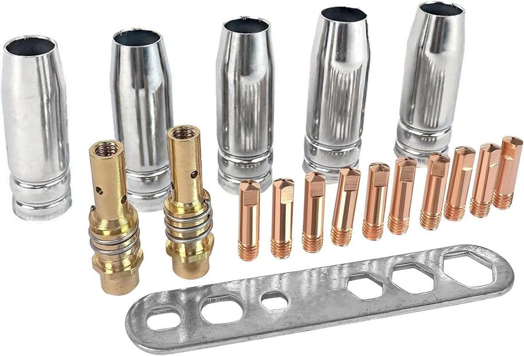 18pcs Mig Welding Tips Accessories Welding Supplies Contact Tip For Mig Welding Gun (0.035in_Combo1)
