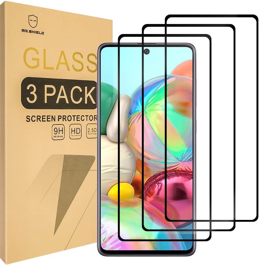 Mr.Shield [3-Pack] Designed For Samsung Galaxy S10 Lite [Japan Tempered Glass] [9H Hardness] [Full Screen Glue Cover] Screen Protector with Lifetime Replacement