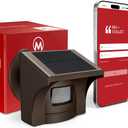 eMACROS Pro 4 Solar Driveway Alarm with App, 1/2 Mile Wireless Range, MotionTriggered Alerts for Long Driveways, Works with Existing Home Cameras, Rechargeable Base Station with 3-Day Backup Power