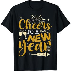 Cheer To A New Year 2025 Happy New Year New Years Eve Party T-Shirt, S