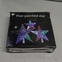 Christmas Tree Topper LED Lighted Star Tree Top APP Control, 5-Point Star RGB Night Light Treetop, Small Xmas Tree Decor for Christmas, USB Plug in/Wire 9.84Ft