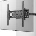 ZeboZap ZZTVT2064 NO Drill Tilt Only Outdoor | Gazebo | Patio | Pergola | Square Post TV Mount | Stainless Steel Screws | Weatherproof | Holds 120lbs | Black