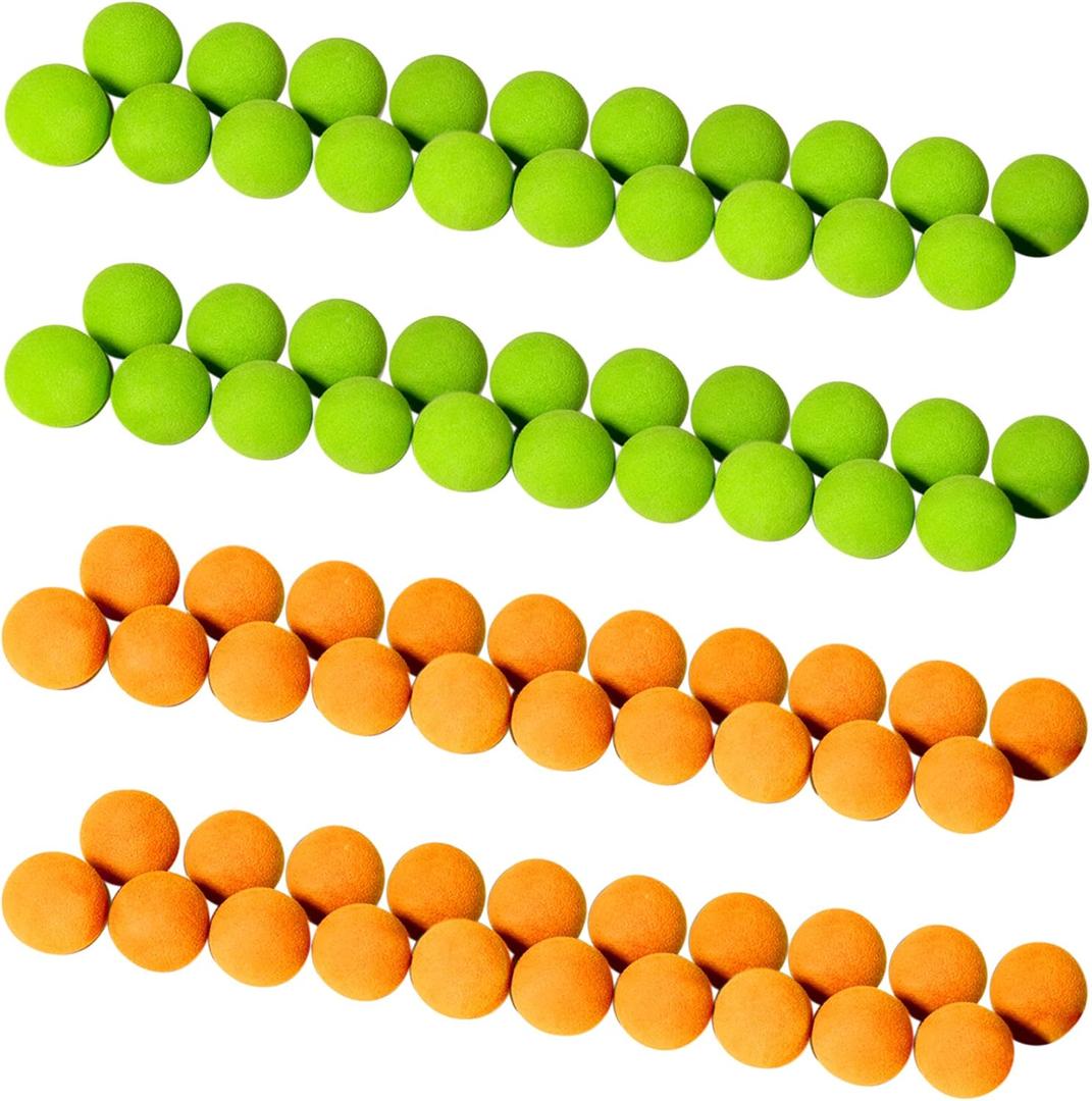 GoSports Official Foam Fire Blasters - 2 Pack Toy Blasters & Replacement Bullet Balls  Fun for Accuracy Games and GoSports Foam Fire Shooting Games (Green;orange)