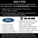 EcoAuto Badass Car Antenna Replacement for Dodge Ram & Ford F150 F250 F350 Super Duty Ford Raptor Bronco Trucks - Anti-Theft Design - Radio Antenna for Truck 1990 - Current (American Skull Black)