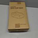 Portable Small Dog Seat for Car, Luxury Center Console Dog Car Seat Booster with Safety Tethers, Anti-Collapse Pet Travel Carseat for SUV, Truck (Black/Brown)