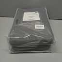 Hillcrest Gray Chenille Velvet Pinch Pleated Blackout Curtains Room Darkening Thermal Insulated Window Drapes 108 Inches for Living Room Bedroom, Back Tab with Hooks 2 Panels,38" W x 108" L x 2