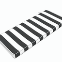 LVTXIII Bench Cushion 42 Inch with Ties, Patio Furniture Window Seat Cushions, Water-Repellent Bench Cushions for Outdoor/Indoor Porch Swing and Loveseat, 42"x18"x3", Black and White Stripes