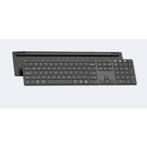 Seenda Wireless Bluetooth Keyboard, SKM64-3 Rechargeable Slim Quiet Keyboard, 3 Multi-Device Connection, Compatible for Windows, Mac, MacBook, iPad, Tablet, Black