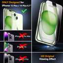 SPIDERCASE Magnetic for iPhone 15 Plus Case/iPhone 14 Plus Case, with 2 Pcs [Tempered Glass Screen Protector+Camera Lens Protector][Military Drop Protection] Kickstand Slim Thin Case,Clear