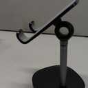 LISEN Cell Phone Stand Phone Holder for Desk Recording Office, Women Office Desk Accessories Gifts PC Gaming Essentials iPhone Stand Gadgets Fit OtterBox Case Switch iPad Air Tablet 4-10 in (BLACK)