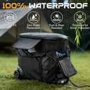 Protective Cover Compatible with DELTA Pro & Extra Battery, Waterproof Dustproof Storage Case with Top Compartment, Transparent Window & Adjustable Strap for Outdoor Indoor Use