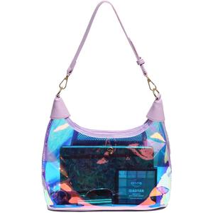 Clear Shoulder Bags for Women, Stadium Approved Cute Hobo Tote Crossbody Handbag Mini Clutch Purse