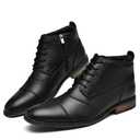 Arkbird Men's Dress Boots Genuine Leather Cap Toe Ankle Boot with Side Zipper for Casual Business Formal Wear, Size 7