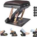 Foot Rest for Under Desk at Work 4-Level Height Adjustable, Ergonomic Foldable Footrest for Office, Gaming,Computer, Soft & Removable Pad Desk Foot Stool Suitable for All Seasons(Brown)