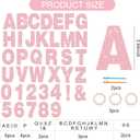 BEISHIDA 116 PCS A-Z DIY Letter Banner Kit Make Your Own Banner Including 111 Letters and Numbers 3 Rope and 2 Threading Device,Customized for Birthday Graduation Wedding Decor Dark Pink