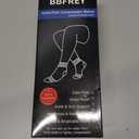 Ankle Compression Sleeve (Cushioned Heel & Firm Support) - Plantar Fasciitis Brace - Open Toe Compression Socks for Swelling, Sprain, Neuropathy, 20-30 mmHg (Small, 6 Pairs - Black)