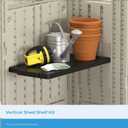 Suncast Vertical Shed Shelf Kit, Space-Saving Shelf for Vertical Outdoor Storage Sheds, 27.75" W x 14.5" D x 1.25" H, Black, Made in The USA