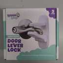Door Lever Lock (3 Pack) Prevents Toddlers from Opening Doors. 3.25" L * 1.5" W * 4.5" H Easy One Hand Operation for Adults. Durable ABS with 3M Adhesive Backing. Simple Install, No Tools Needed.