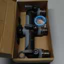 Full Flow Heavy Duty 3 Way Hose Splitter, Rugged Garden Faucet Adapter, Spout Diverter T - Way Adapter with Extended Handle, 3/4 GHT Thread, Grey