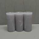 Simply Soson Grey Rustic Texture Pillar Candles 3x6 inch - Set of 3 - Unscented Decorative Grey Candles, No Drip, Ideal for Home Decor, Weddings, Holidays
