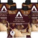 Atkins Mocha Latte Iced Coffee Flavored Protein Shake, High Protein, Low Glycemic, Low Carb and Low Sugar Shakes, Keto-Friendly, 12 Pack BB 1/15/27