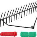 32" Adjustable Angle Heavy Duty Steel Pound & Lake Rake  Lake Weed Cutter with 30ft Thickened Rope & Net, Aquatic Weed Rake for Reed/Lily/Cattail Removal Cutting Tool