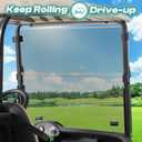 DRIVE UP Golf Cart Windshield, EZGO Golf Cart Windshield Fits for RXV 2008-Up Gas and Electric Golf Carts, Tinted Upgraded Windshield Foldable Impact Resistant and Anti-UV Protection