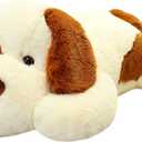 YESGIRL 26.8 inch Large Dog Weighted Stuffed Animals, 5 lb Weighted Plush Animal, Cute Plush Toy Pillow, Gifts for Adults, Kids, Boys and Girls(White)