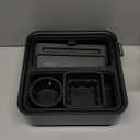 CouchConsole Original Tray - Drinks & Snacks Sofa Caddy with Armrest, Table with Phone Stand- TV Remote Control Storage and Organizer - for Living Rooms, RV, and Cars, Black/Black