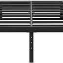 ALDRICH 14 Inch Metal Bed Frame Queen Size Heavy Duty Noise Free Bedframes | Double Black Basic Steel Slats Platform, Easy Assembly, No Box Spring Needed