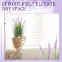 Jexine 2 Pieces Faux Plants Outdoor 3 ft Tall Artificial Lavender Plant Potted Artificial Lavender Faux Greenery Floor Flowers for Housewarming Gift House Garden Bathroom Lobby Outdoor
