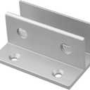 8PCS Aluminum Alloy Glass Clamps, Wall Mount Clamp Clip Hardware Replacement Parts Fixing (F-Shape, Silver, Suitable for 10-12mm Thick)