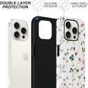 Floral Branch Case for iPhone 15 Pro Max Cute Flower Vine Pattern for iPhone 15 Pro Max Girly Trendy Slim Fit TPU Shockproof Protective Cover for Girls Women